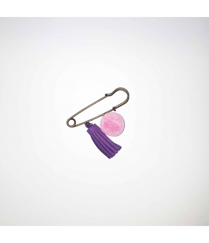 Purple Tassel safety hijab pin Clearance