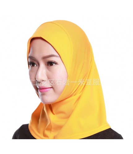 Gold 43cm Mini One piece Base Ready Hijab 