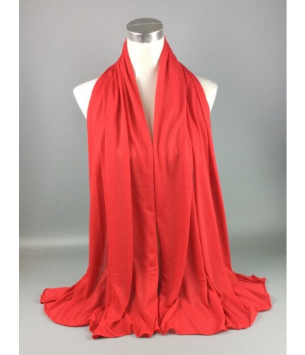 Red Hemp Jersey Knit Hijab 