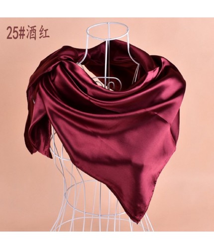 wine red Classic Satin Square Hijab