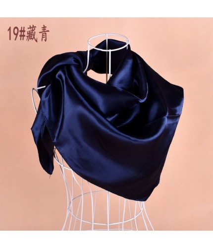 Navy Classic Satin Square Hijab