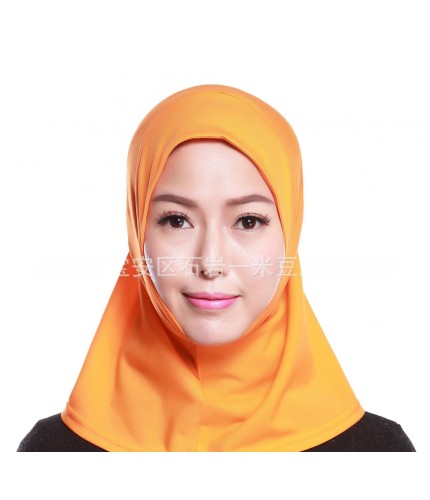 Orange 43cm Mini One piece Base Ready Hijab 