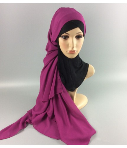 Magenta Soft Chiffon Crepe Hijab 