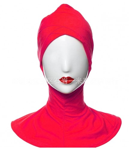 red Modal Large Cross Hijab Underscarf 