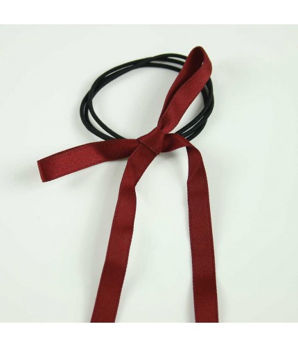 Maroon basic bow hairband