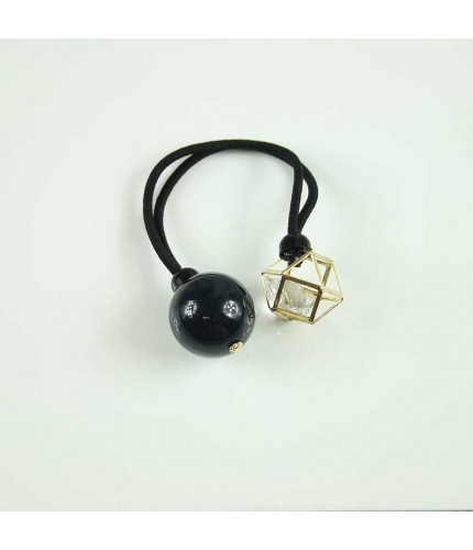 Black crystal pearl hairband