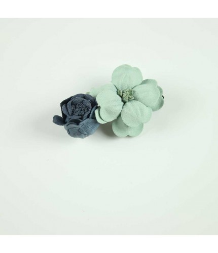 Mint Navy garden hair clip