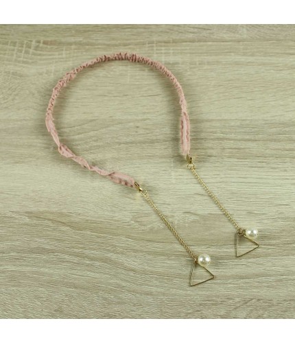 Pink triangle drop headband