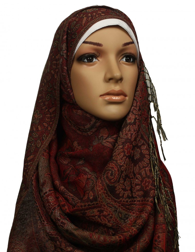 Pashmina Afghan Red