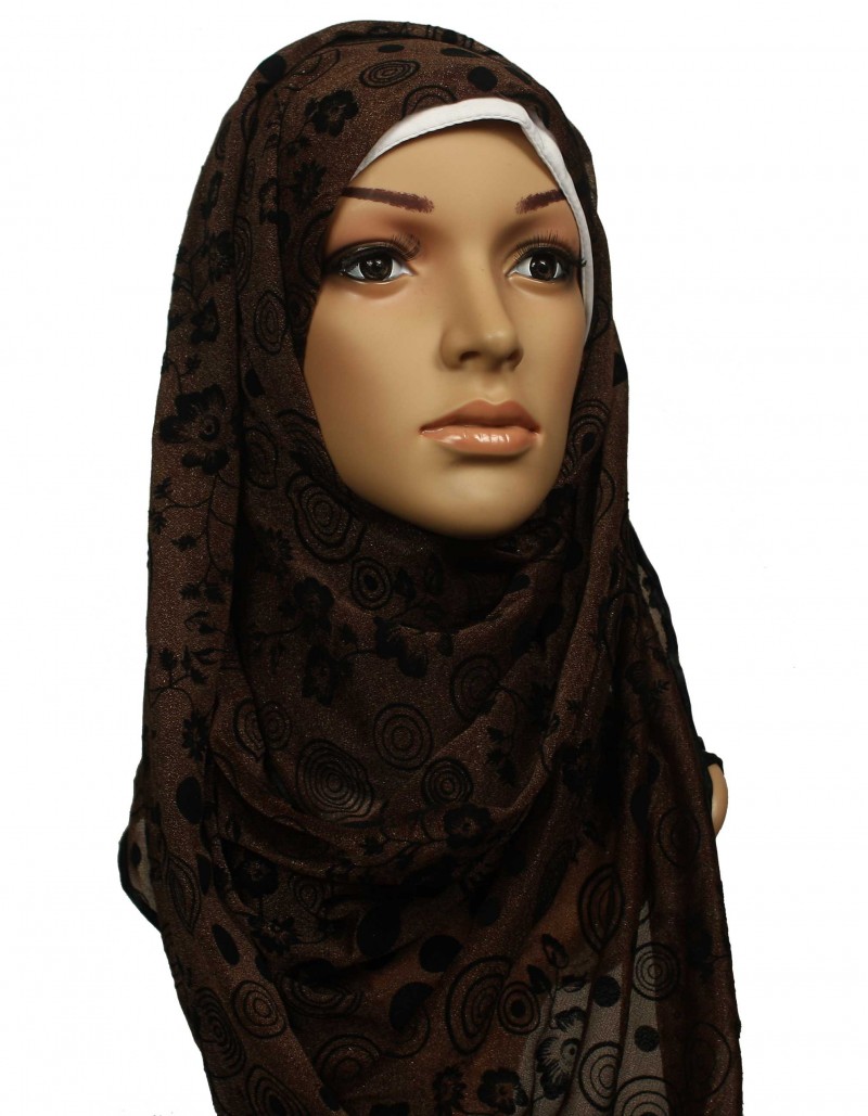 Velvet Floral Brown