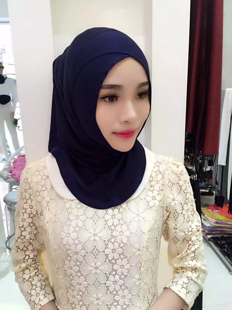 Navy Crossover Modal One Piece Ready Hijab 