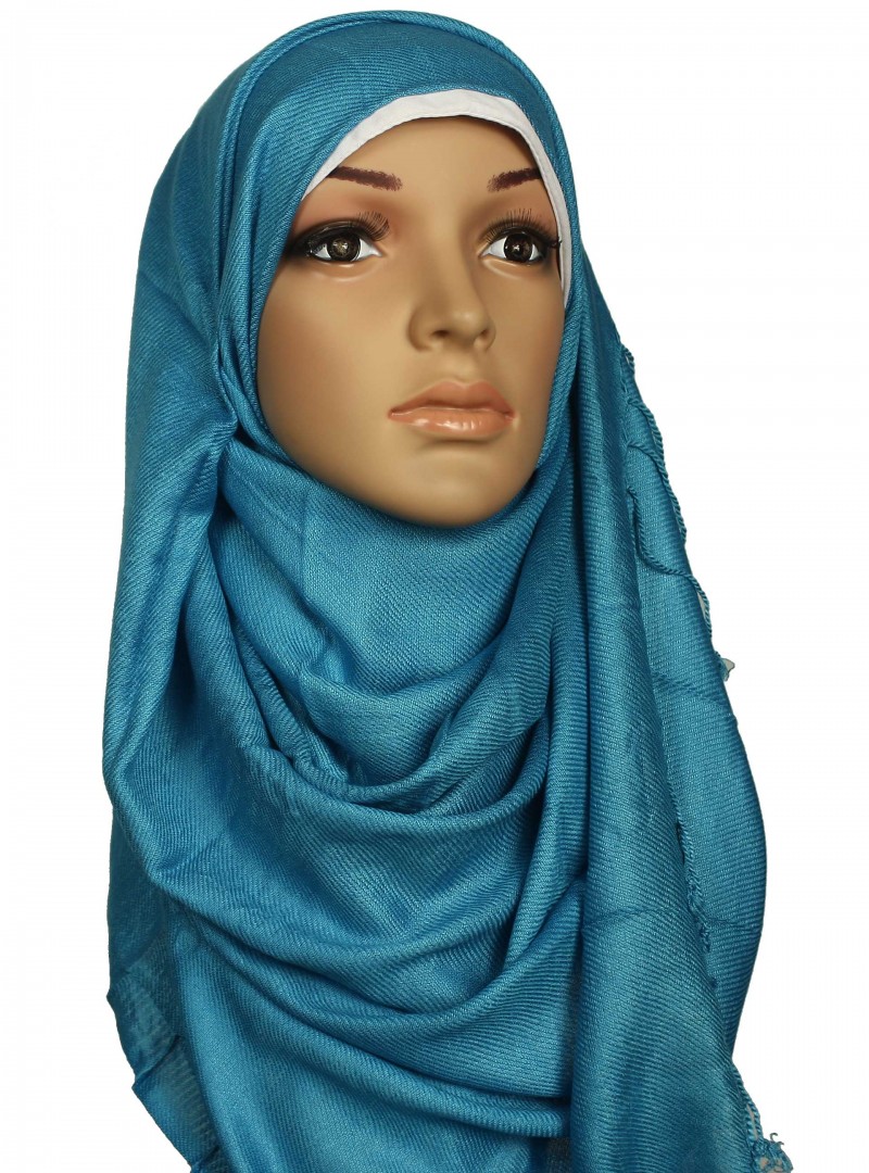 Ocean Blue Pashmina Hijab