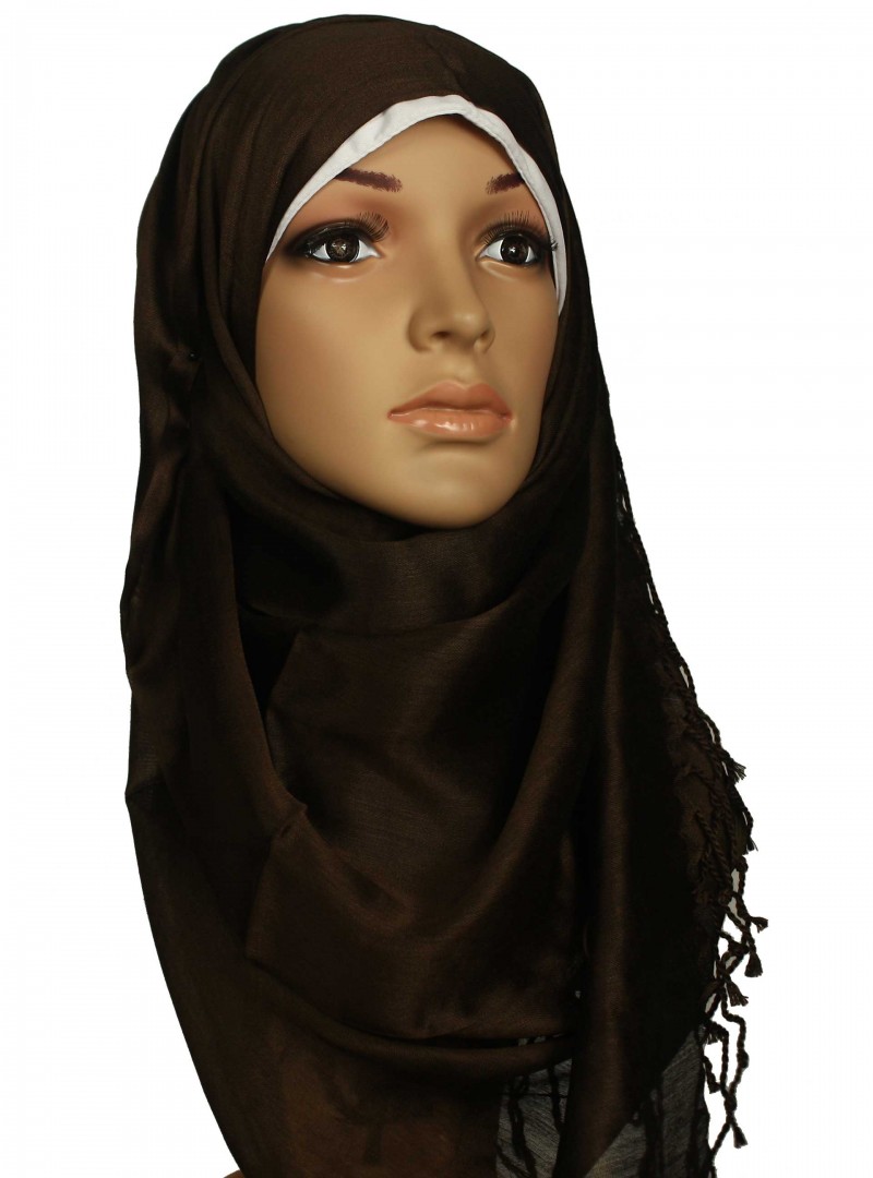 Brown Silk Hijab