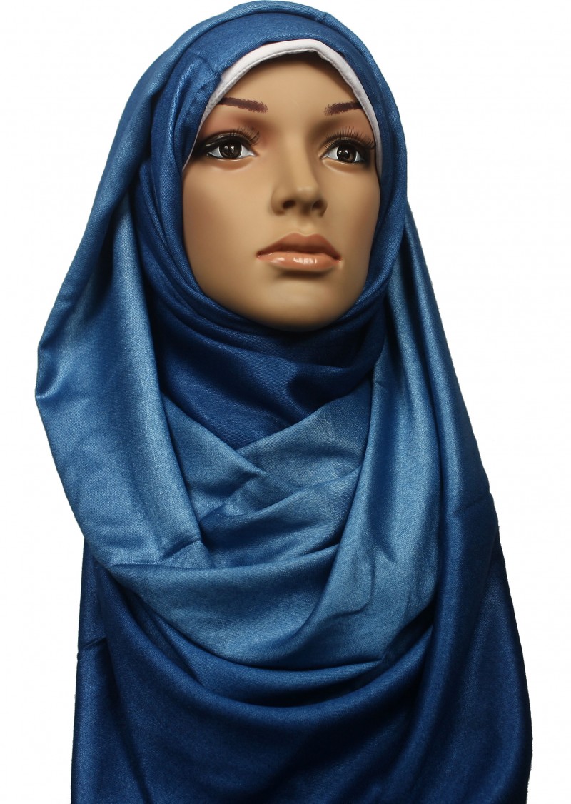 Dark Blue Satin Ombre