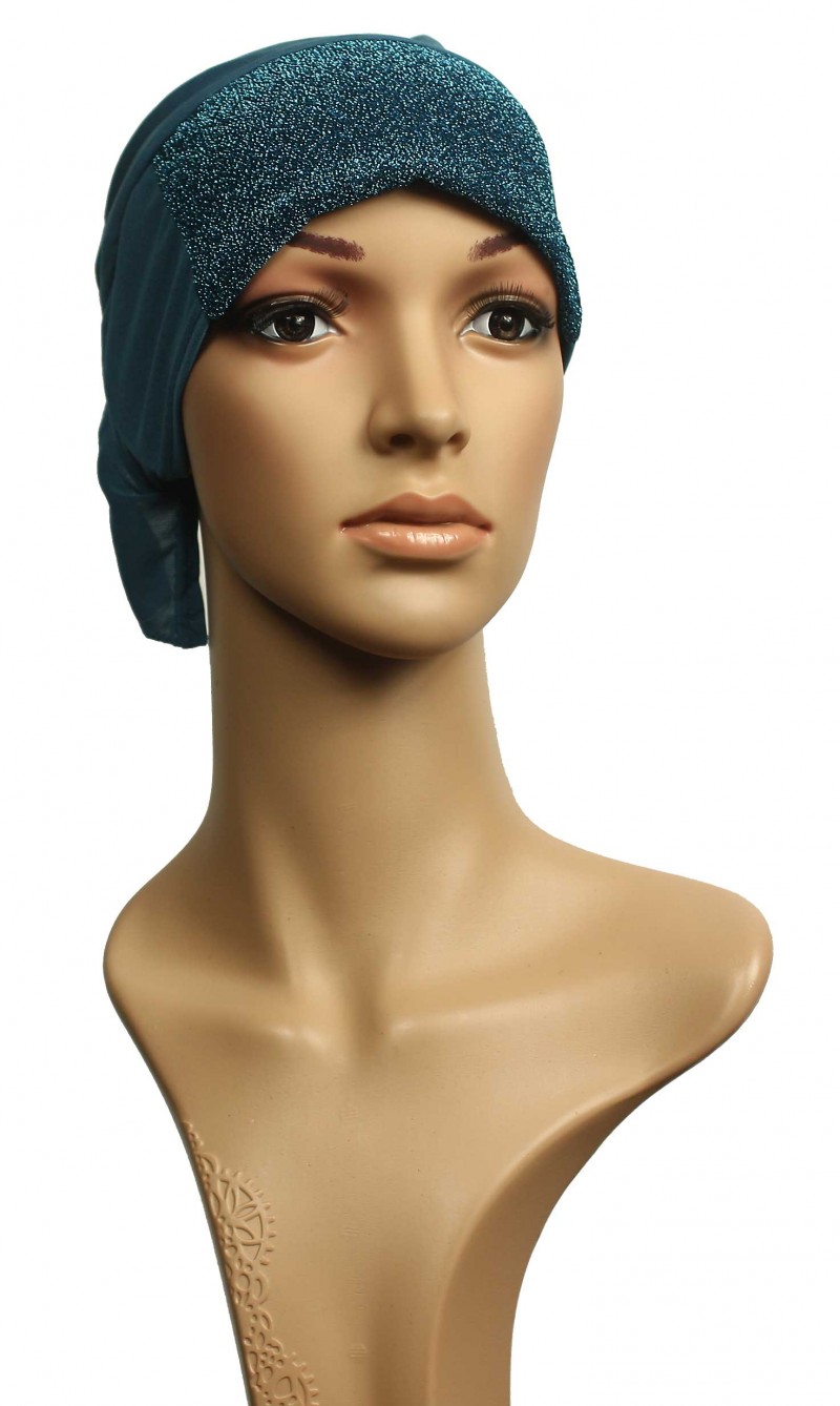 Teal Shimmer Cap