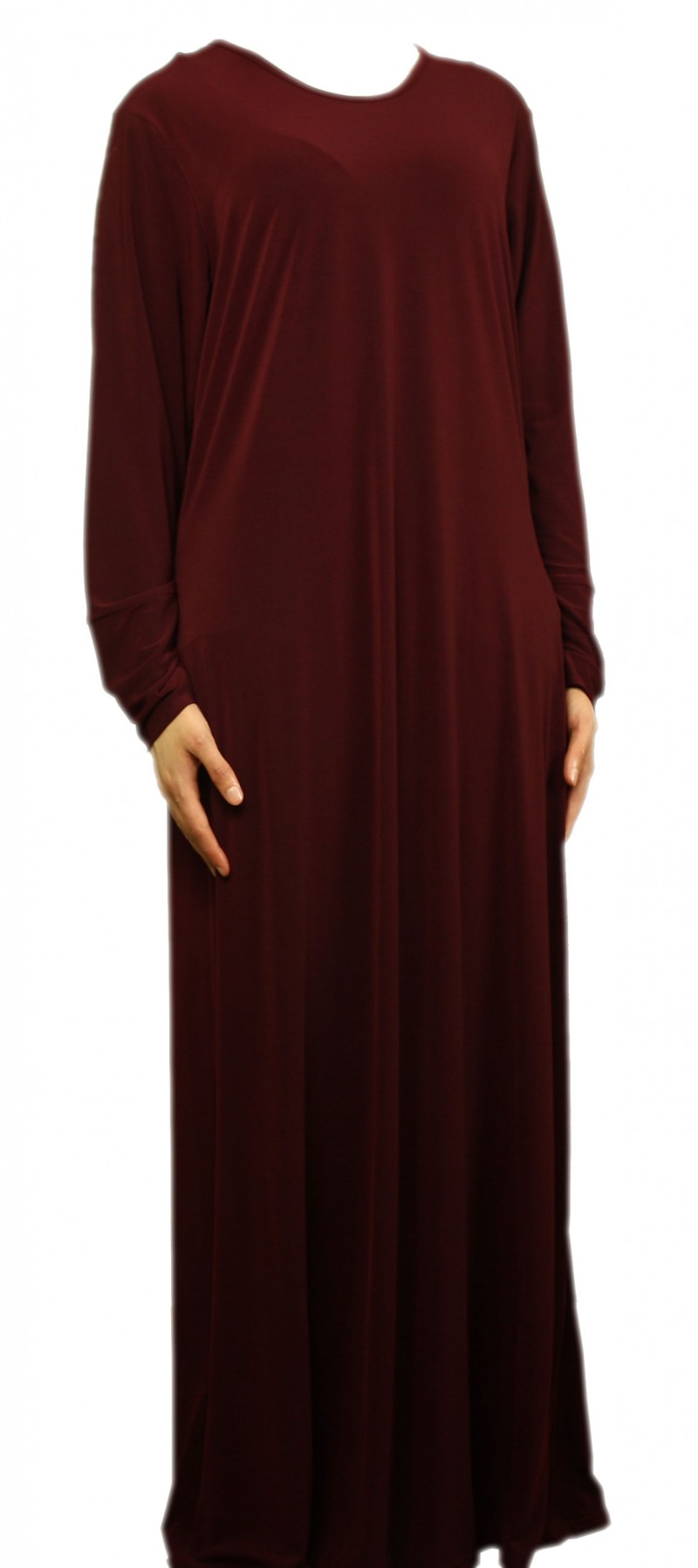 Plain Wine Red Abaya - Size 58