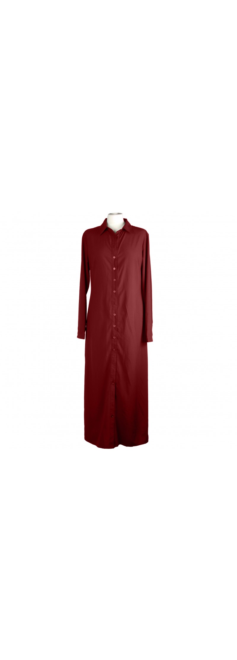 Dress Shirt Abaya Maroon - 14