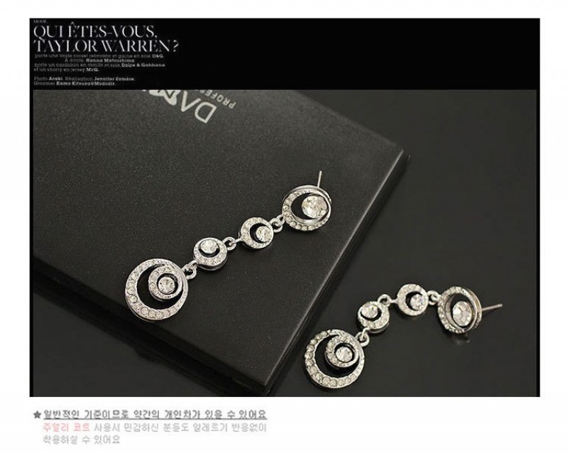 Silver High End Bride Style Earrings