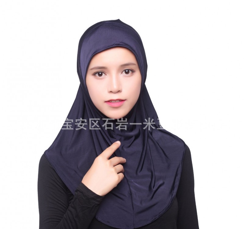 dark blue 72cm One Piece Ready Hijab 