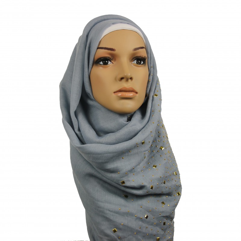 Smokey Grey Galaxy Studded Hijab