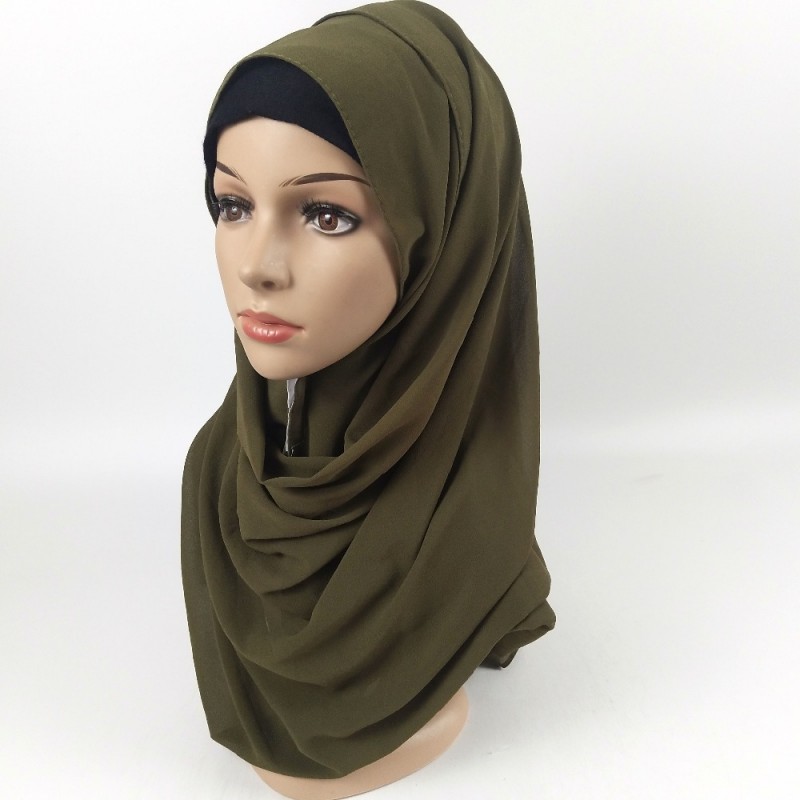 Cammo Green Premium Chiffon Instant Hijab 