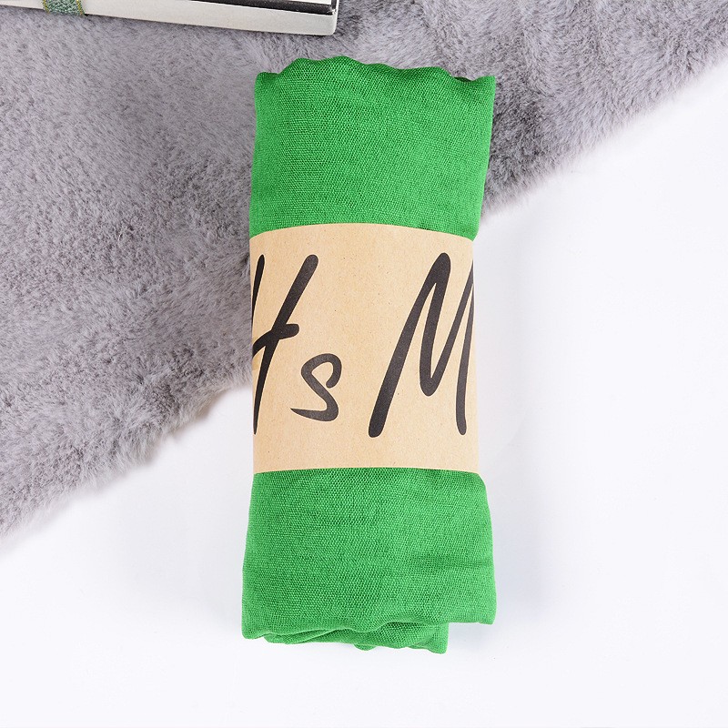 Sunnah Green Cotton Linen Classic 180x130cm Extra Maxi Hijab