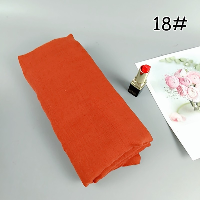 Hot Orange 180x90cm Cotton Hemmed Maxi Hijab