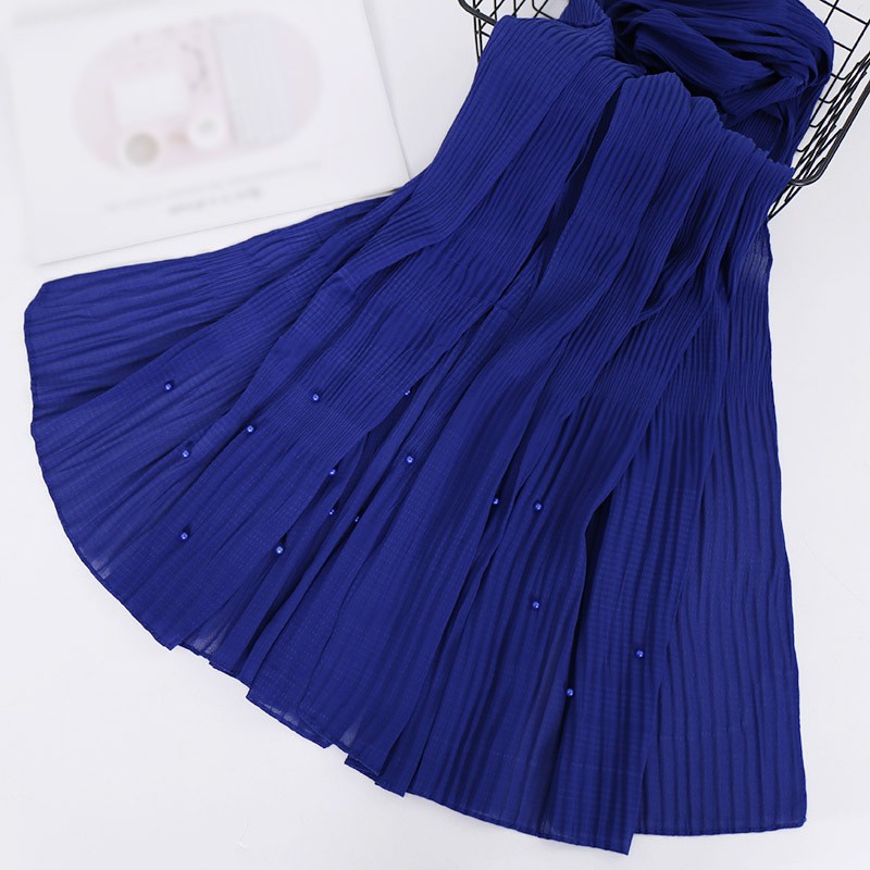 sapphire Premium Pleated Pearl Chiffon Hijab