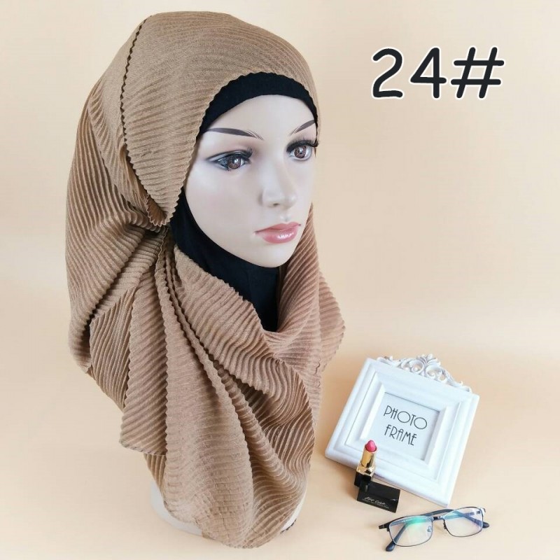Beige Classic Cotton Crinkle Maxi Hijab