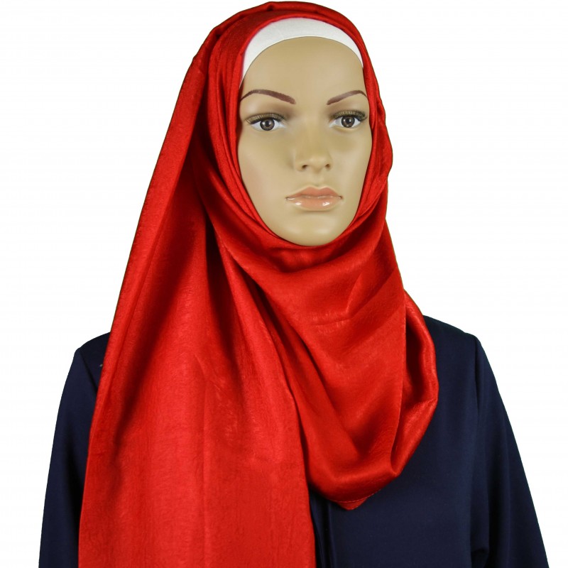 Red Velvet Silk Maxi Hijab