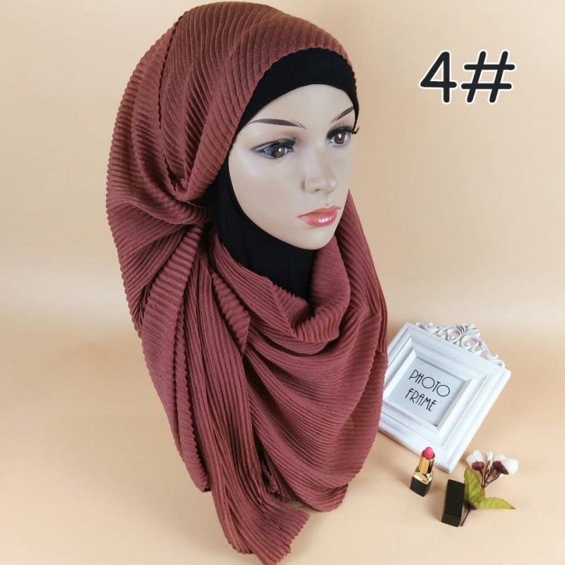 Rust Red Classic Cotton Crinkle Maxi Hijab
