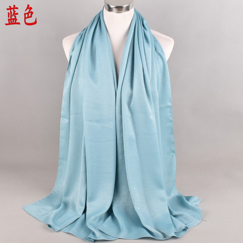 Blue Premium Velvety Pearl Chiffon Maxi Hijab