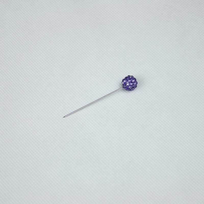 Purple Shamballa Hijab Pin