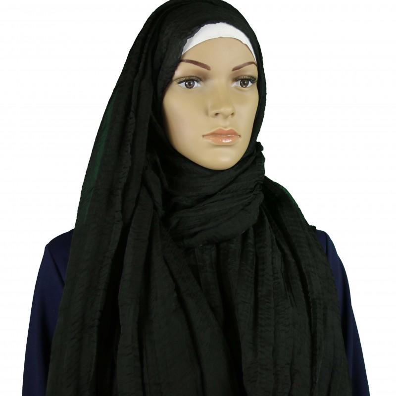 Black Crushed Silk Extra Maxi