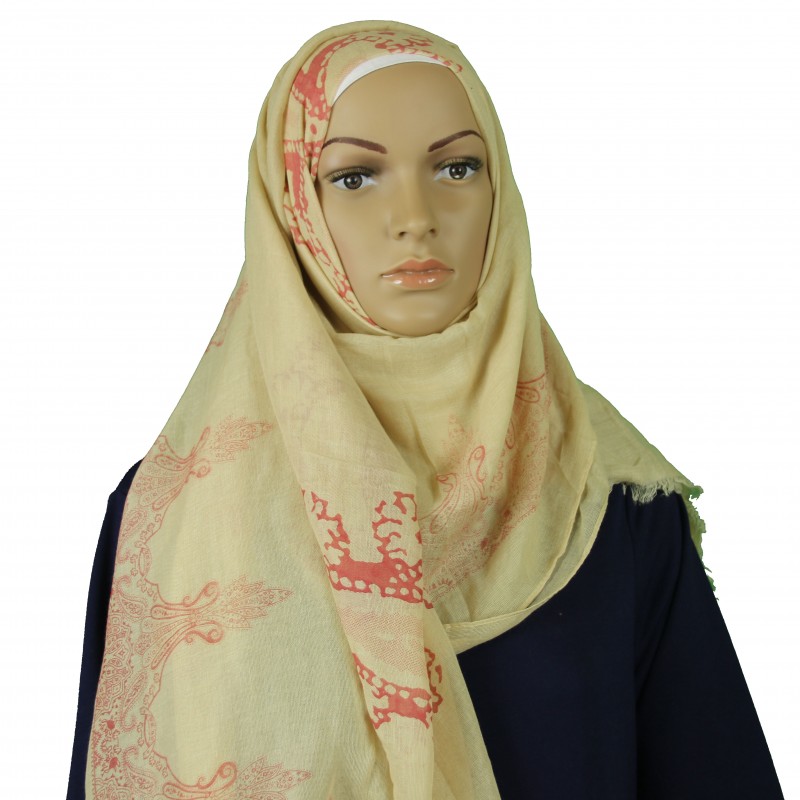 Beige Porcelain China Hijab