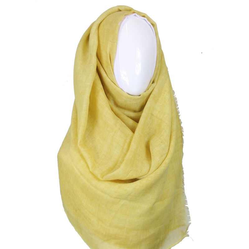 Yellow Rustic Cotton Blend Hijab