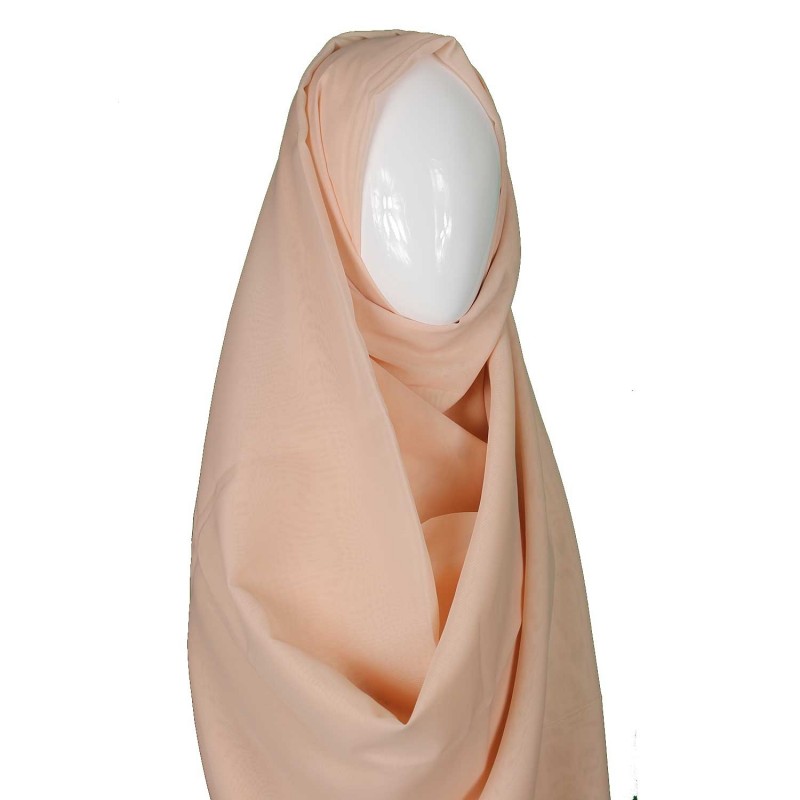 Pastel Pink Chiffon Extra Maxi