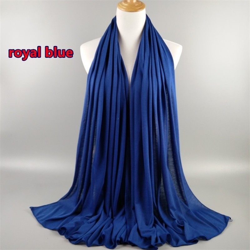 Royal Blue Jersey Modal Cotton Maxi Hijab