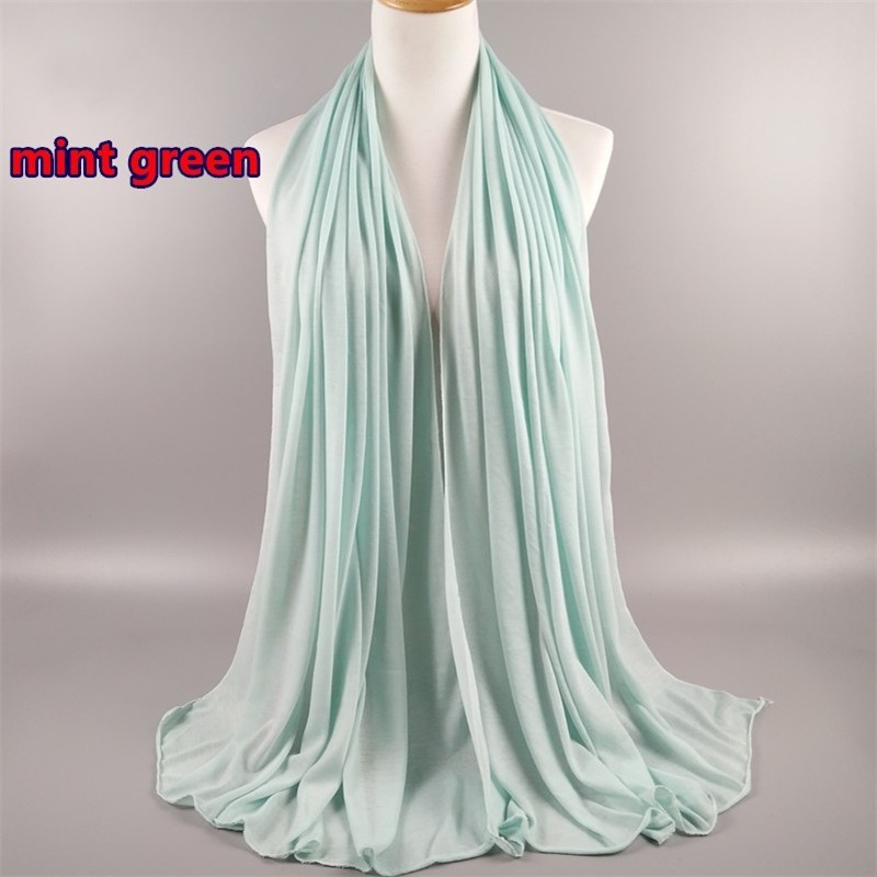 Mint Jersey Modal Cotton Maxi Hijab