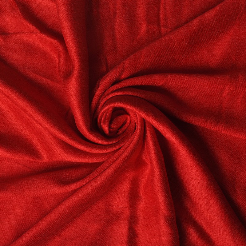 Red Thick Plain Cotton Satin Hijab