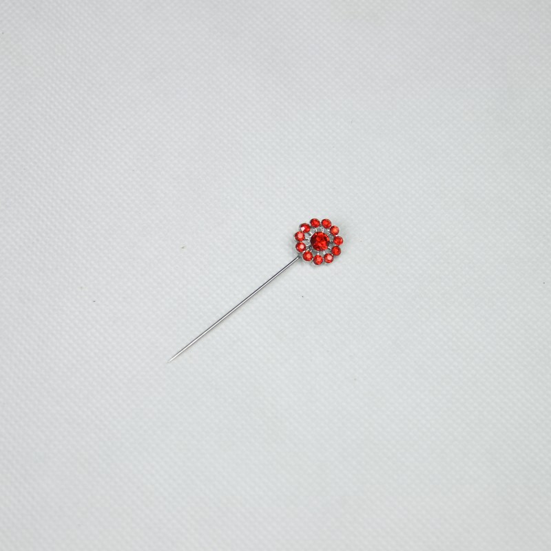 Red Cherry Blossom Hijab Pin