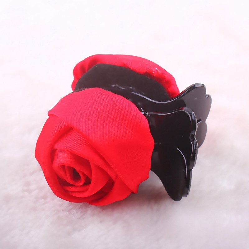 Red Double Rose Hair Clasp