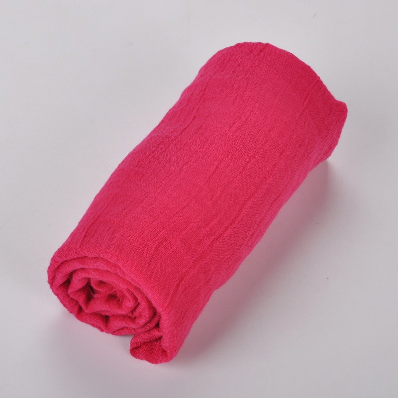 Rose Red Plain Maxi Tassel 180x90cm Cotton Hijab
