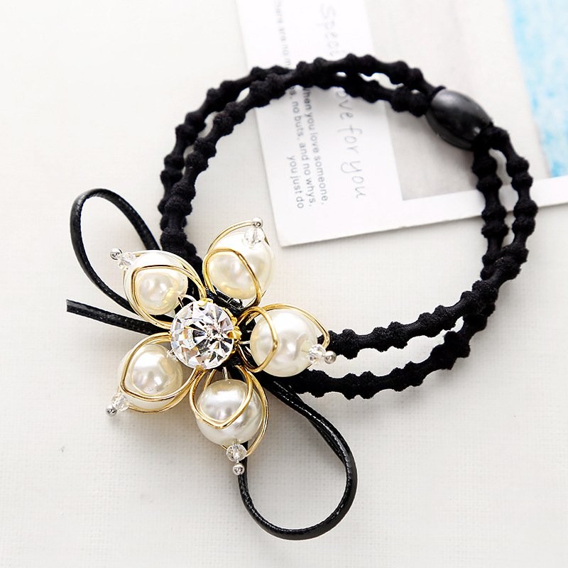Gold Pearl Floral Hairband
