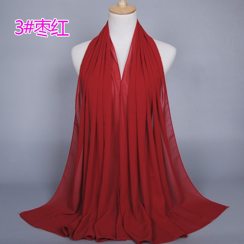 Jujube Medium Pearl Chiffon Maxi Hijab