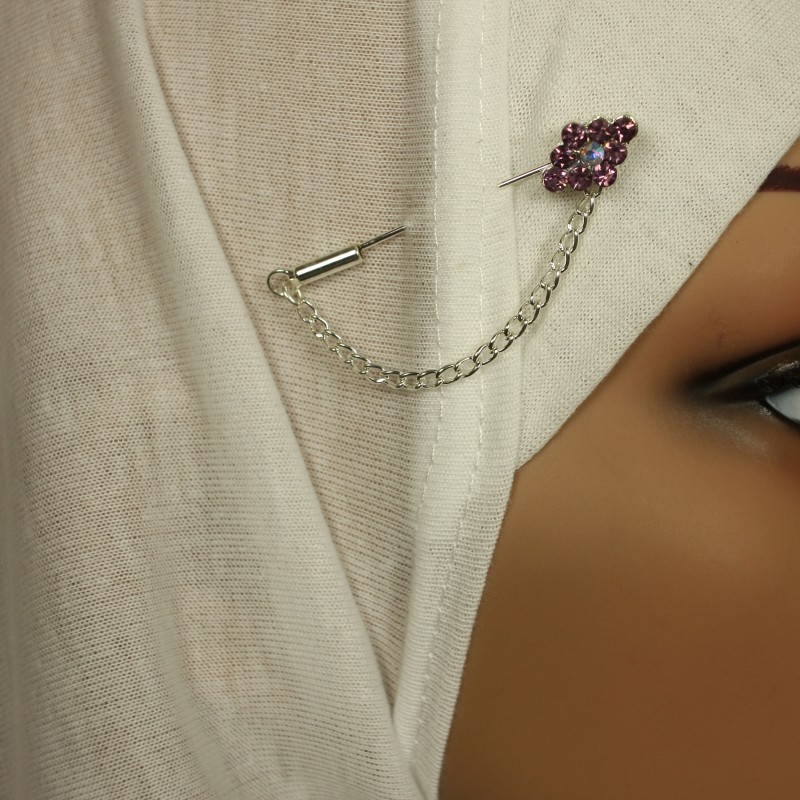 Gem Purple Hijab Pin