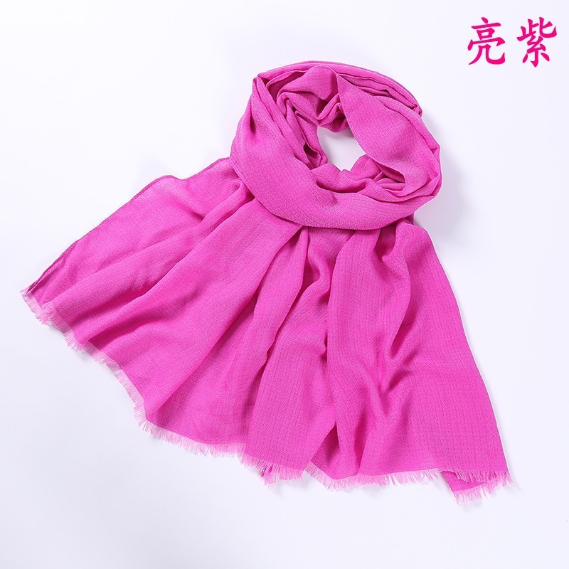 Bright Purple Plain Thick Intertwined Cotton Maxi Hijab