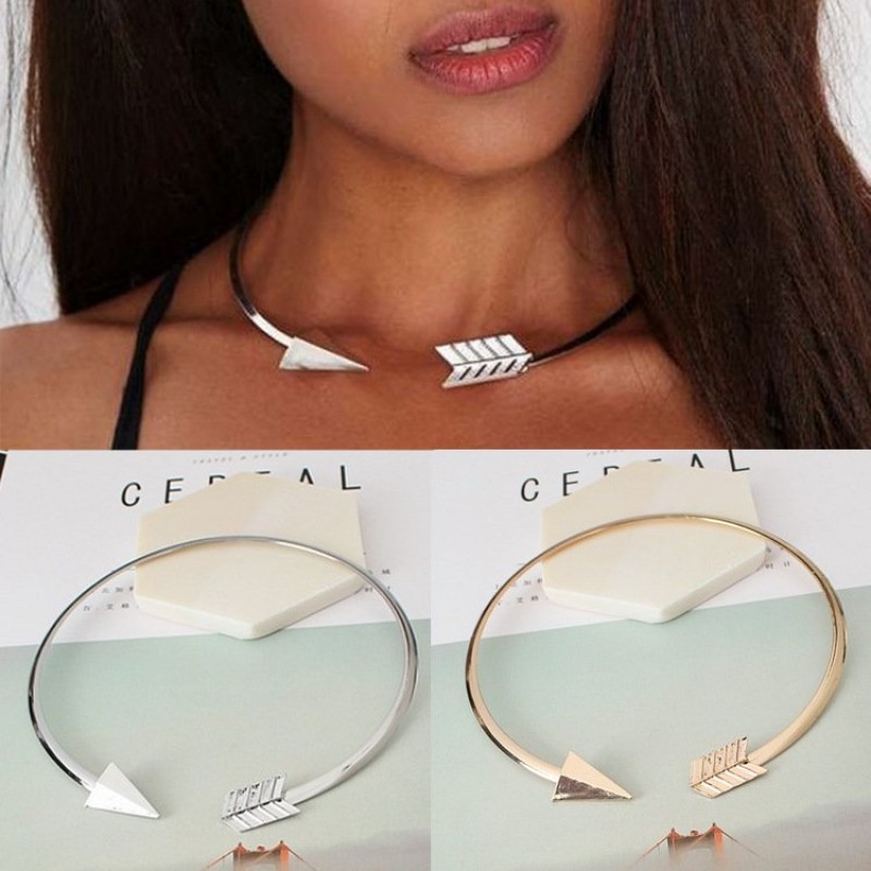 Silver Arrow Statement Necklace