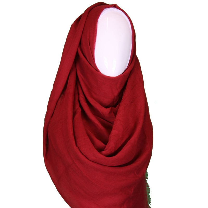 Wine Red Modal Hijab