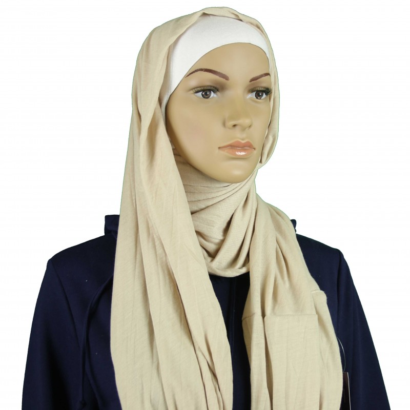 Beige Infinity Jersey Hijab